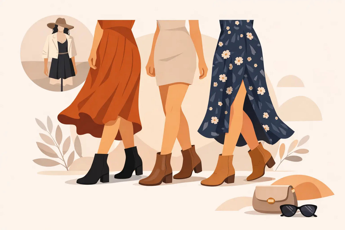 Ankle Boots With Dresses: 7 Outfit Ideas
