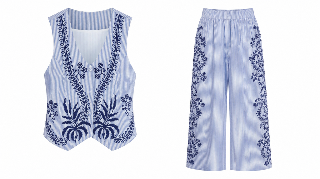 Embroidered Co-Ord Set J-9232