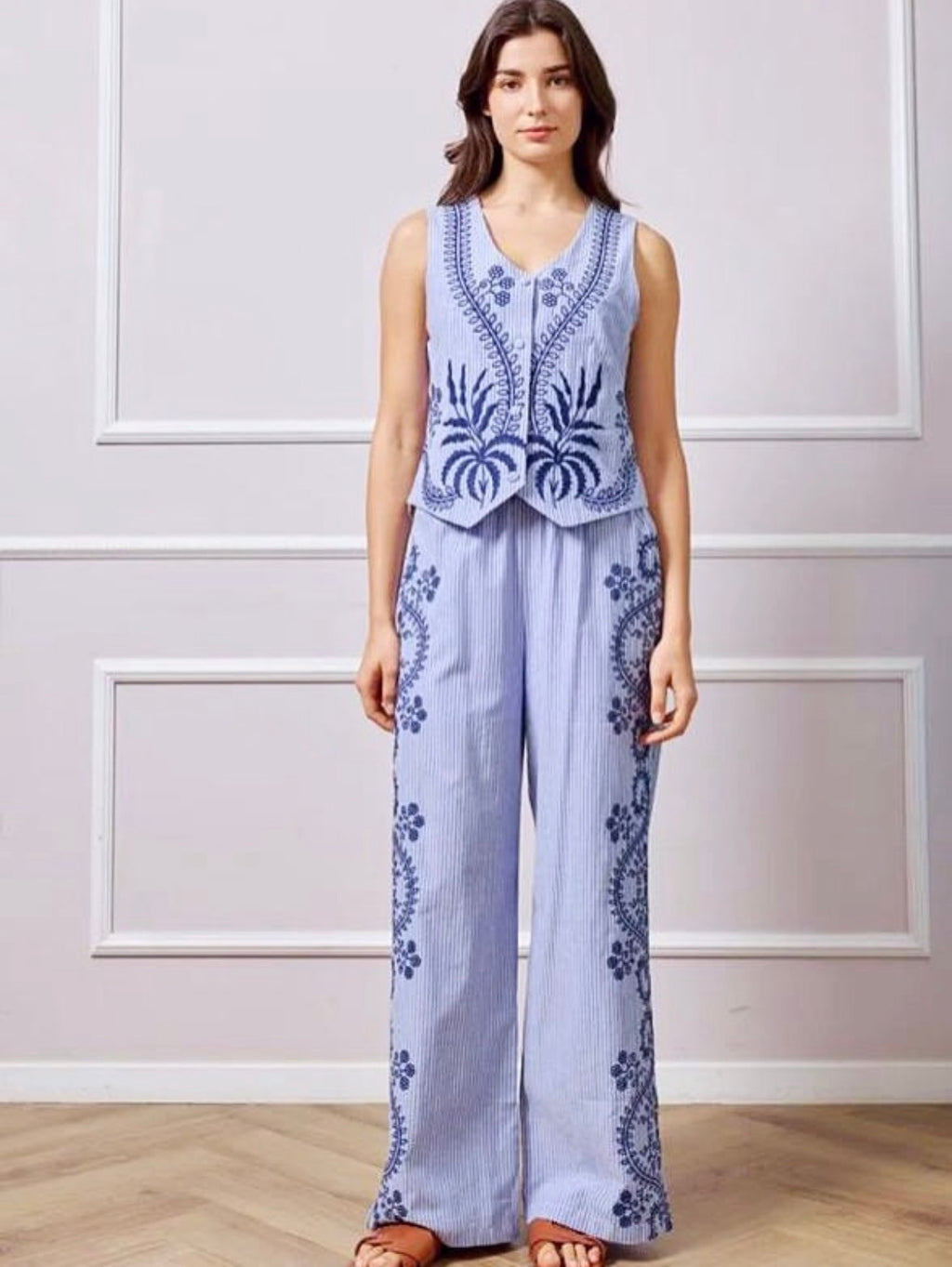 Embroidered Co-Ord Set J-9232