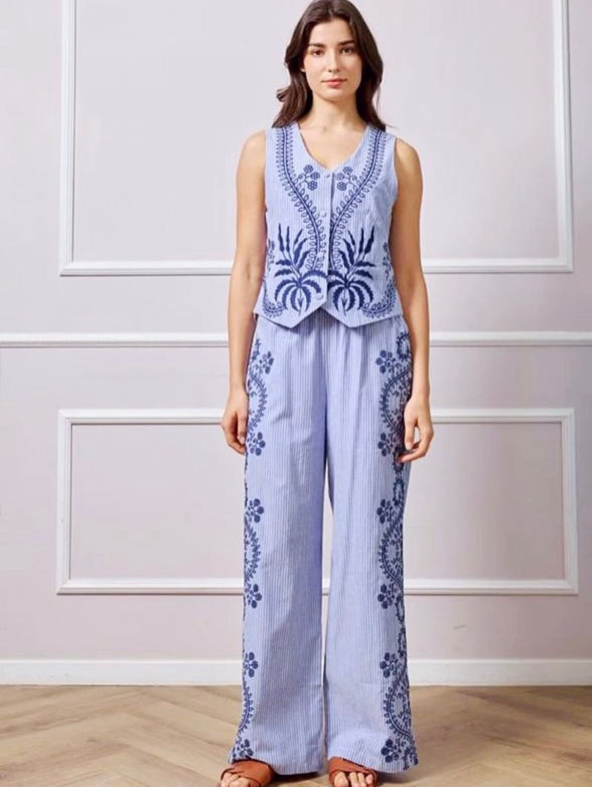 Embroidered Co-Ord Set J-9232