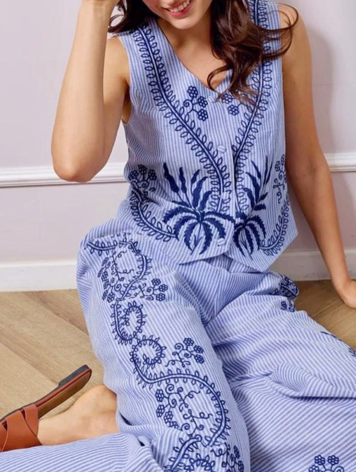 Embroidered Co-Ord Set J-9232