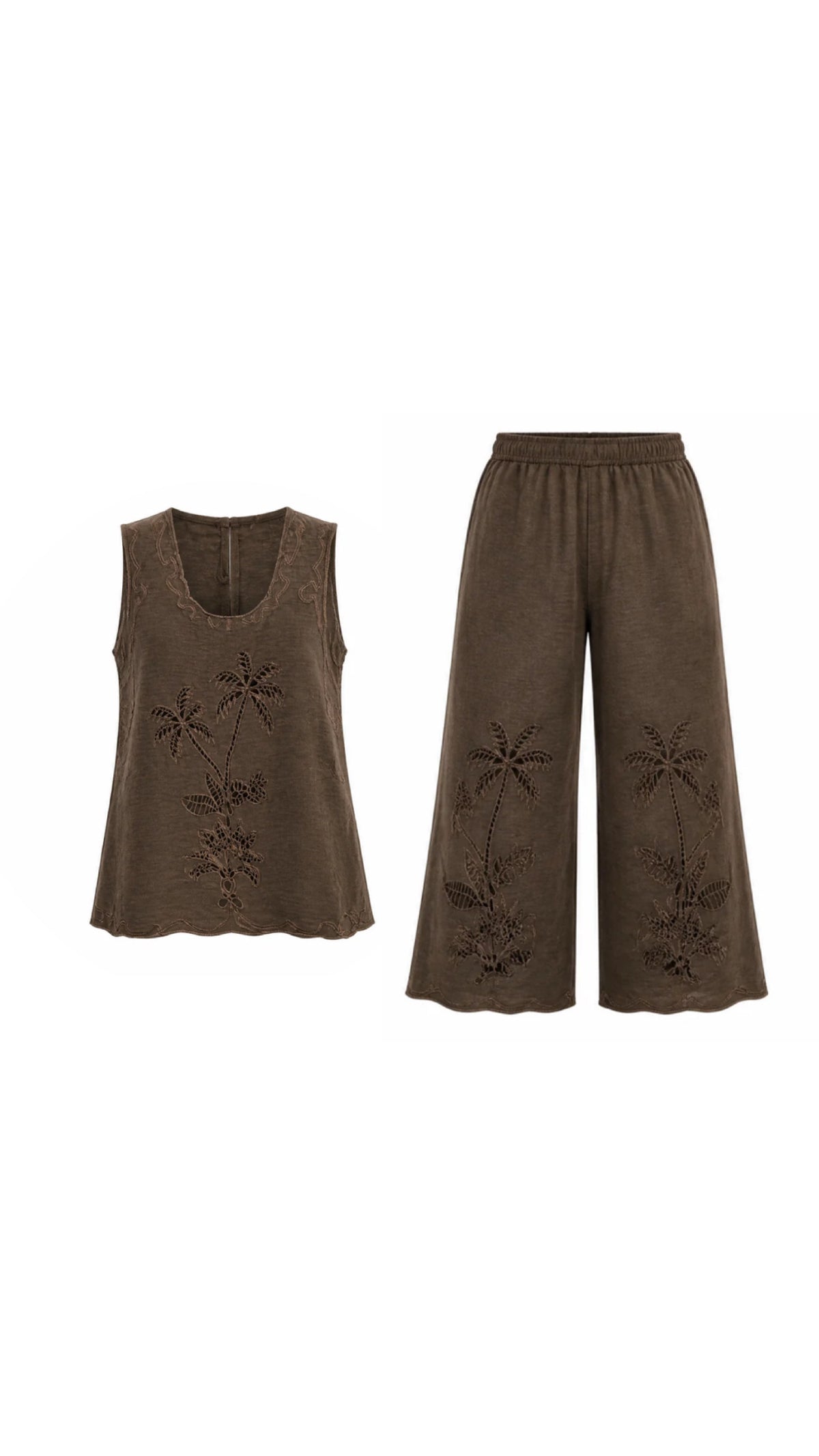 Laser Cut and Embroidery Co-Ord Set G-9255
