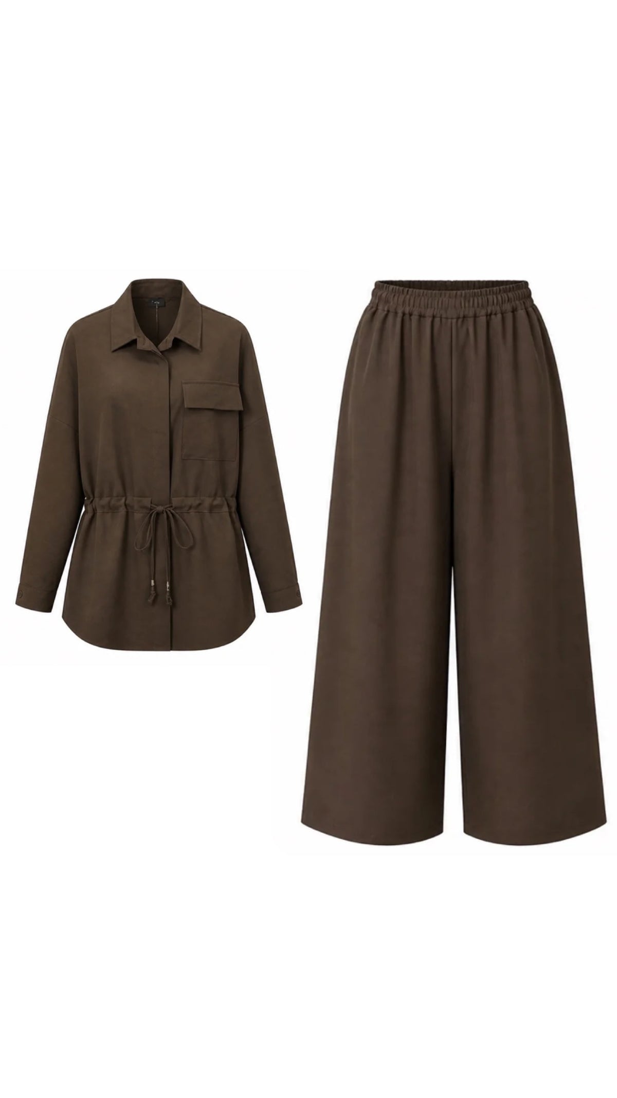 Long Sleeved Brown Co-Ord Set O-0261