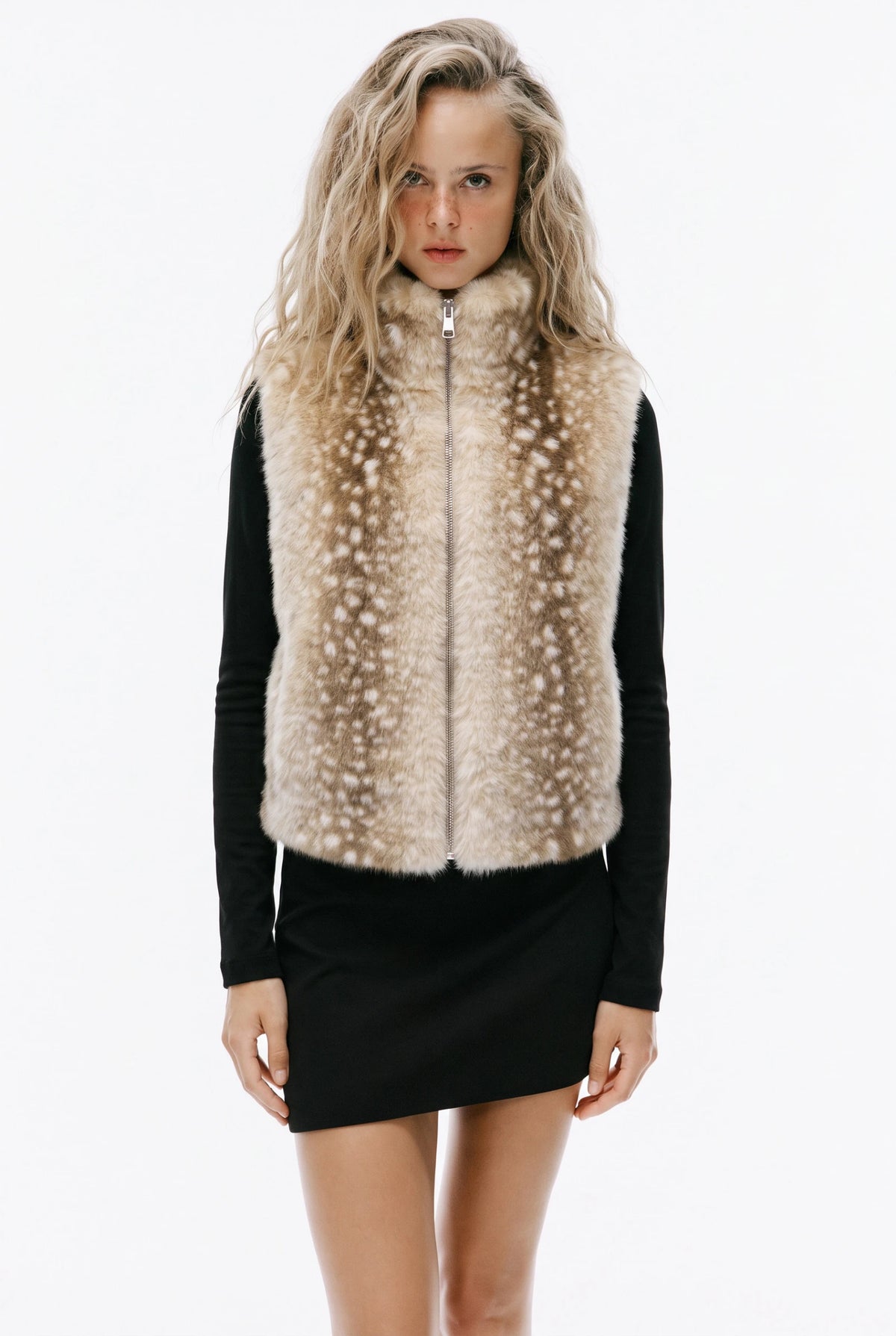 Faux Fur Bambi Waistcoat Q-06ES34