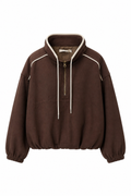 Sweater Quarter Zip Top N-HM-761