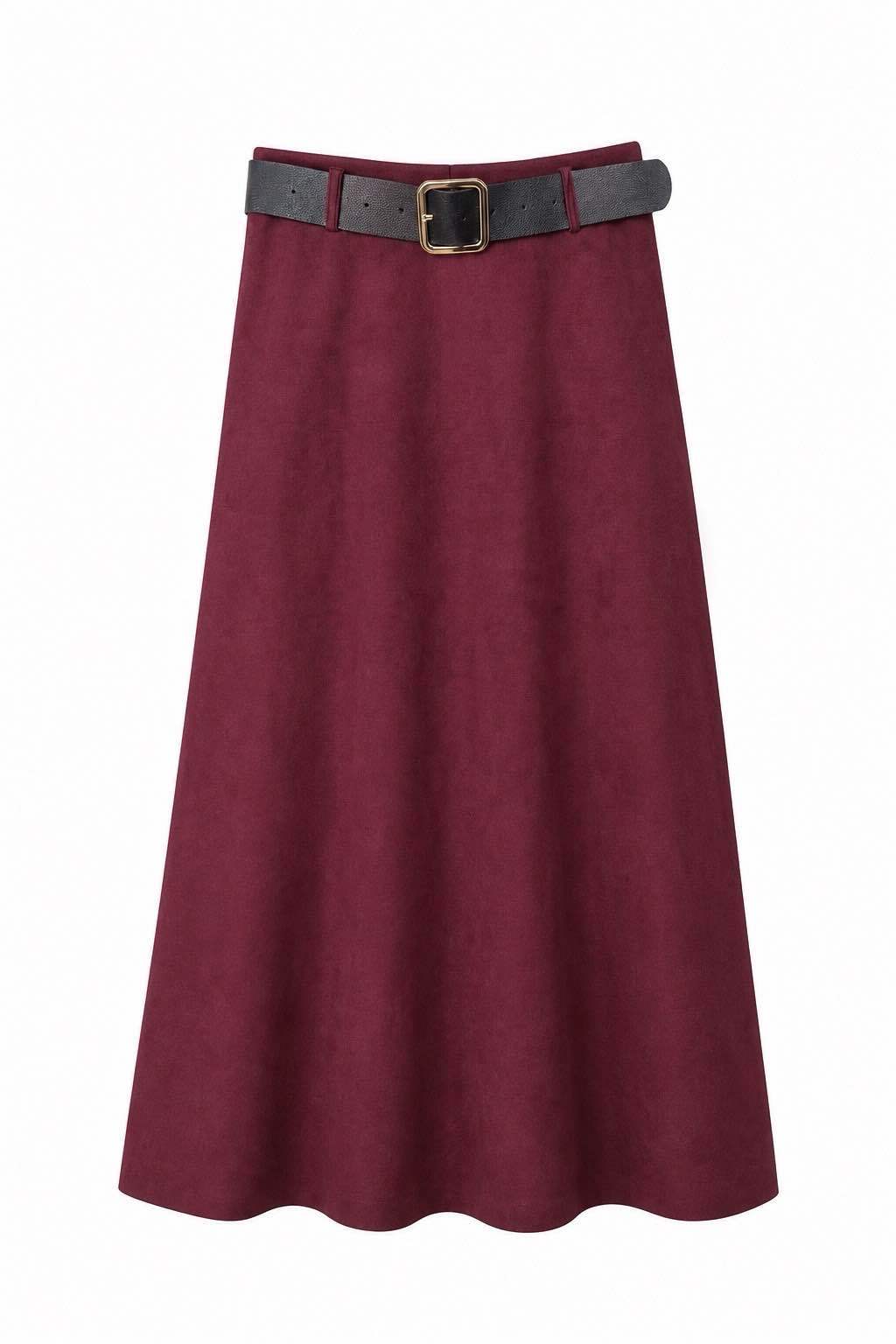 Maxi Suede Skirt O-24483