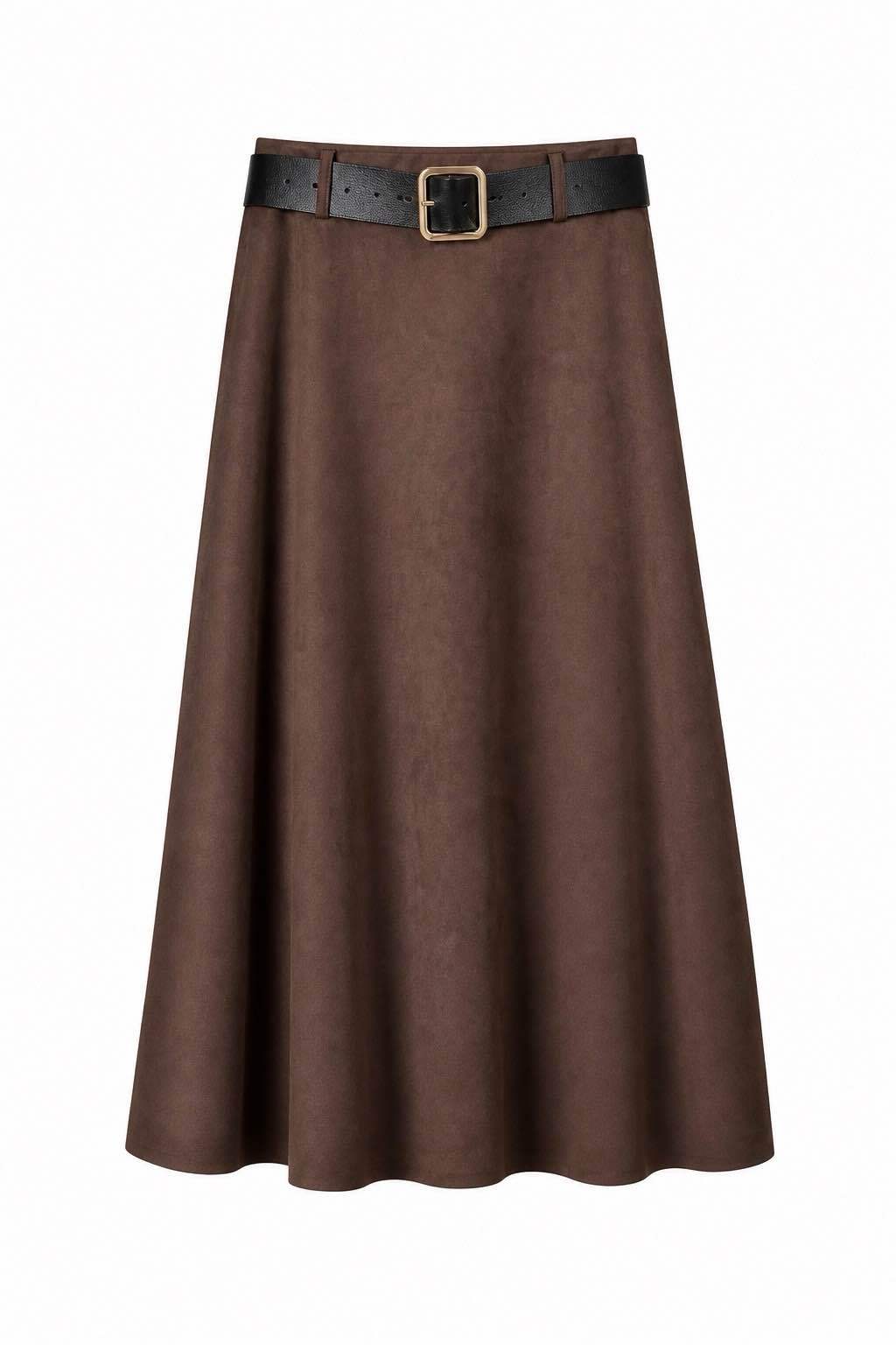 Maxi Suede Skirt O-24483