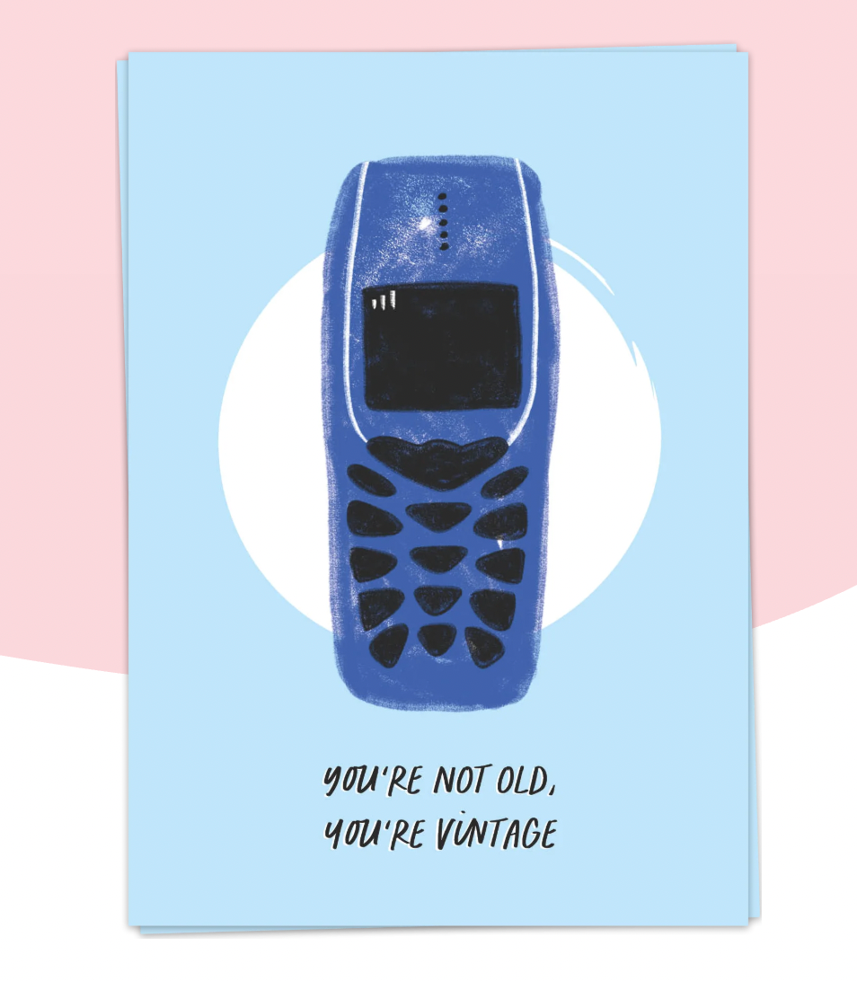 Vintage phone birthday - Double (KB-HB80-D)